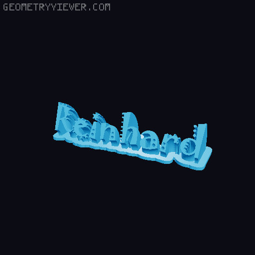 Sweeping crazy name tag 3D model thumbnail