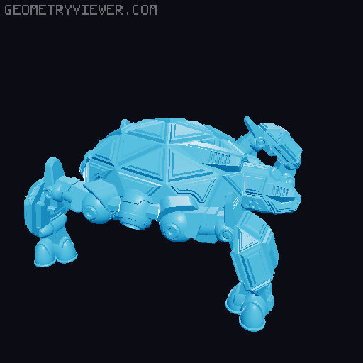 Great Turtle Battlemech 3D model thumbnail