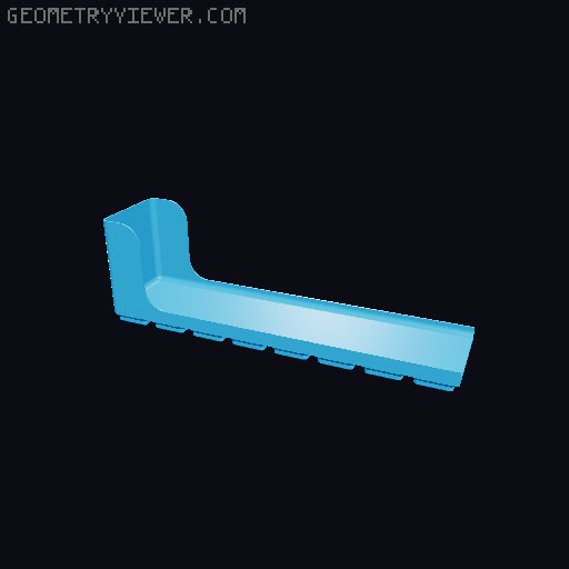 Gridfinity Chef knife holder 3D model thumbnail