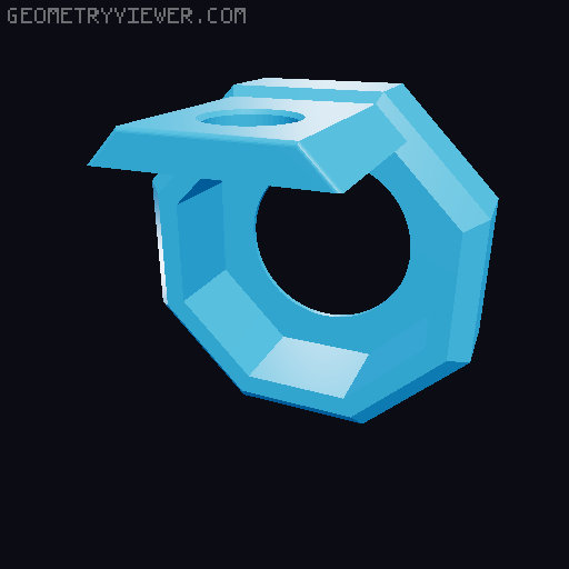 Reinforcing Element (5 times stronger) for round bar connectors 3D model thumbnail