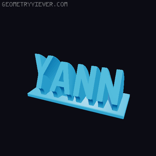 Sweeping Name Tag 3D model thumbnail