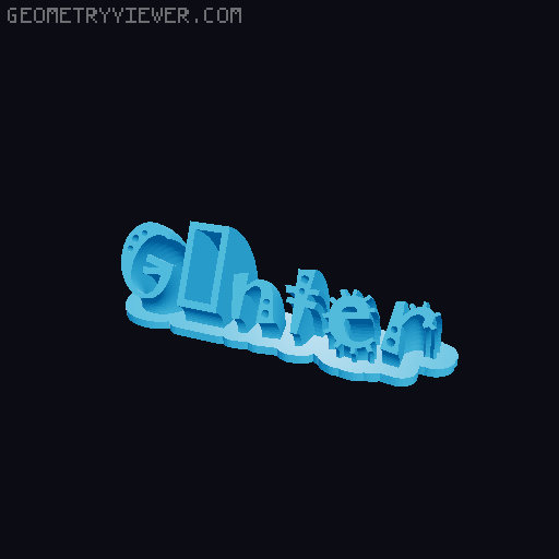 Sweeping crazy name tag 3D model thumbnail