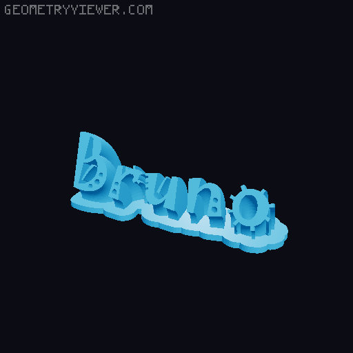 Sweeping crazy name tag 3D model thumbnail