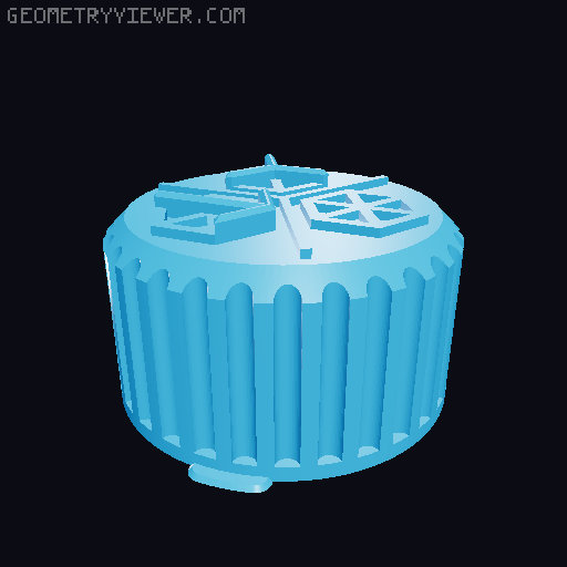Hexglyph remix for printing in parts 3D model thumbnail