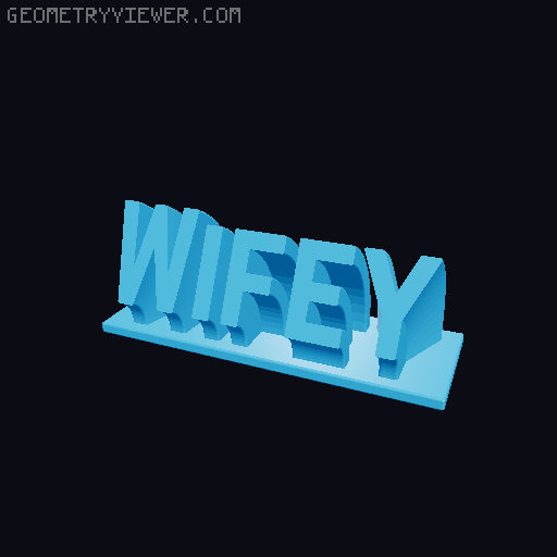 Sweeping Name Tag 3D model thumbnail