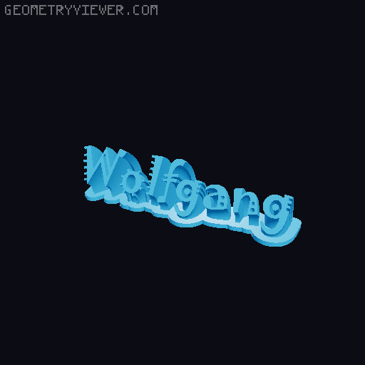 Sweeping crazy name tag 3D model thumbnail