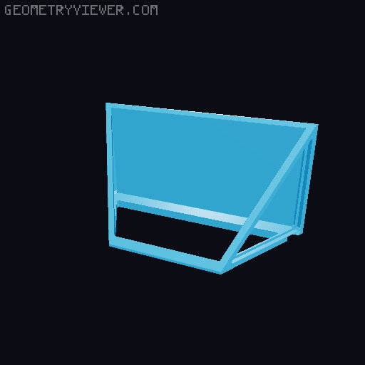 Hexagonal Display Shelf 3D model thumbnail
