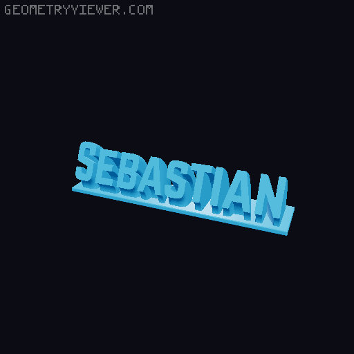 Sweeping Name Tag 3D model thumbnail