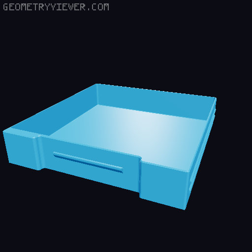 Drawer Box set 23x23cm fitting a Bambulabs printbed 3D model thumbnail