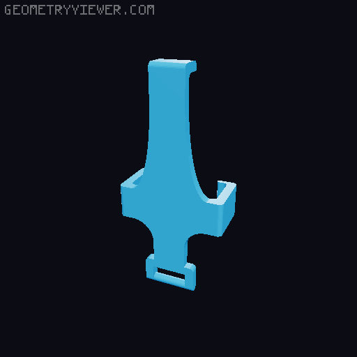 CED7000 Shot Timer Bracket 3D model thumbnail