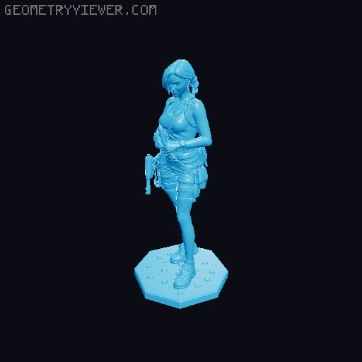 Lara Croft: The Tomb Raider – High-Detail Survivor Statue 3D model thumbnail