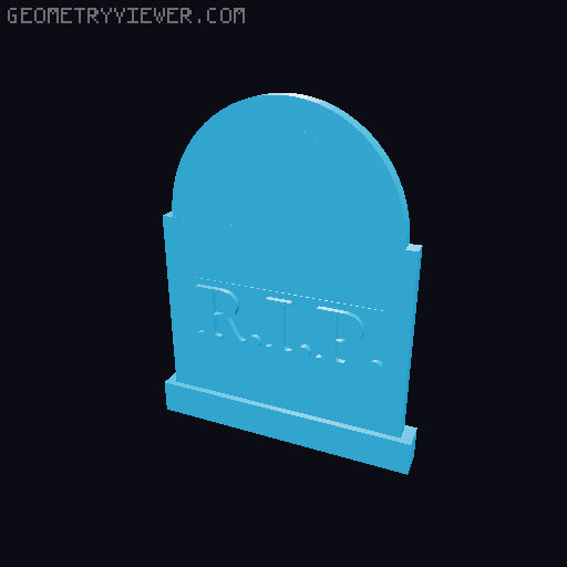 Pierre tombale emoji  3D model thumbnail
