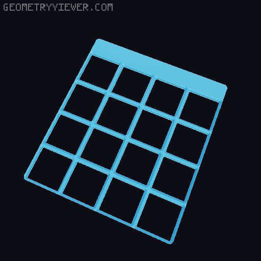 Gridfinity Thin Baseplate Set for Ikea Alex Drawers 3D model thumbnail