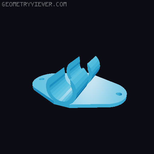 Halter für Kegel Sprinkler-ultra klein 3D model thumbnail