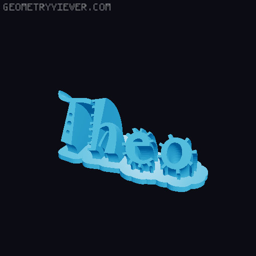 Sweeping crazy name tag 3D model thumbnail