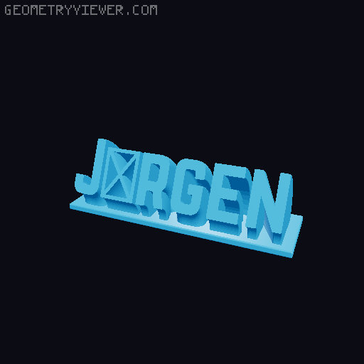 Sweeping Name Tag 3D model thumbnail