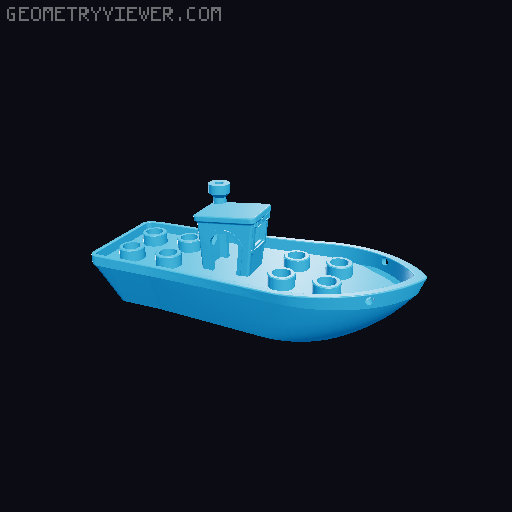 Lego Duplo Benchy (stable floating & no supports!) 3D model thumbnail