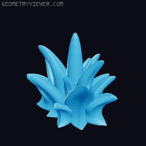 100 Fantasy Plants for Tabletop Base & Terrain Design (Alien Vegetation 61) 3D model thumbnail