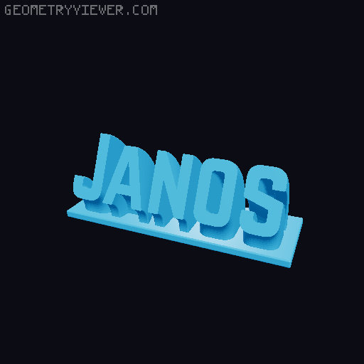 Sweeping Name Tag 3D model thumbnail