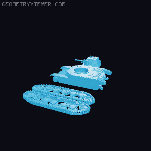 AMC 35  ger 738 (F) (B) and 25mm turret 3D model thumbnail