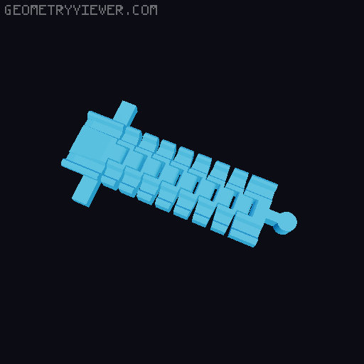 Flexible Rails compatible with Connectix, Magna-Tiles and others 3D model thumbnail