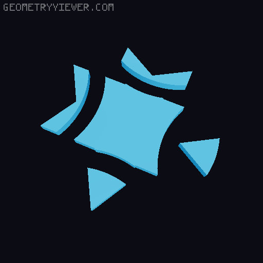 circular sliding puzzle 3D model thumbnail