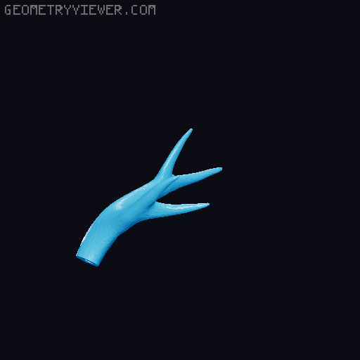 Wendigo Skull with dowel connectors 3D model thumbnail