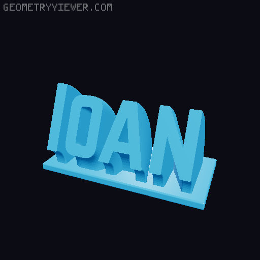 Sweeping Name Tag 3D model thumbnail