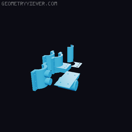 The Diving Board: Drill Press Shelf for Long Stock 3D model thumbnail