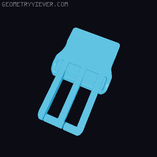 Universal Child Car Seat Chest Clip 3D model thumbnail