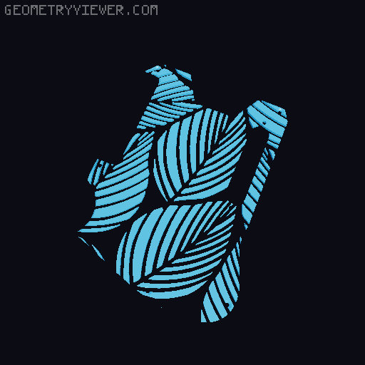 Pick guard 2 tone flower pattern 3D model thumbnail