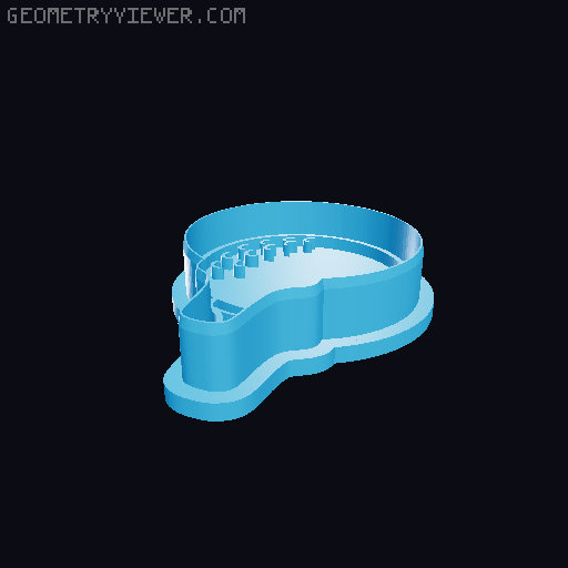 Happy Birthday Party Hat Cookie Cutter STL, Multiple Sizes for 3D Printing 3D model thumbnail