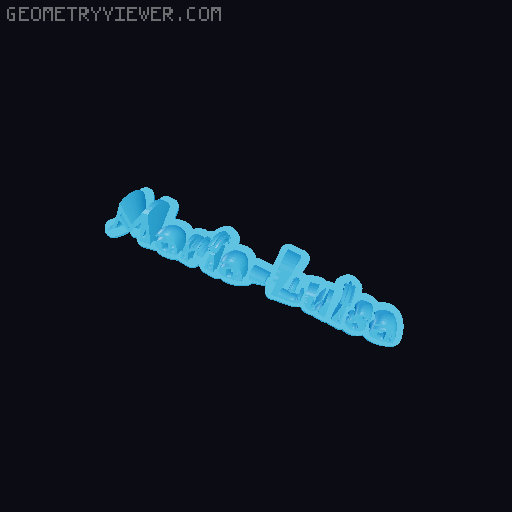 Sweeping crazy name tag 3D model thumbnail