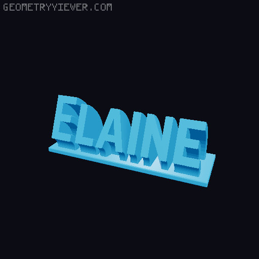 Sweeping Name Tag 3D model thumbnail
