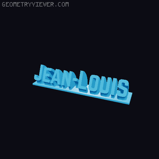 Sweeping Name Tag 3D model thumbnail
