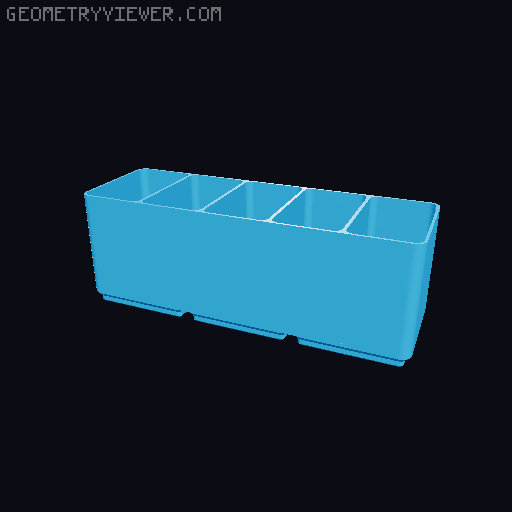 Gridfinity USB Cable bin 3D model thumbnail