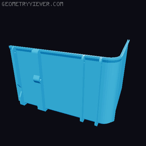 Carrying Case for ViewSonic LCD Projector, foam lined, printed in 4 parts each for box and lid, CA-glued together. 3D model thumbnail