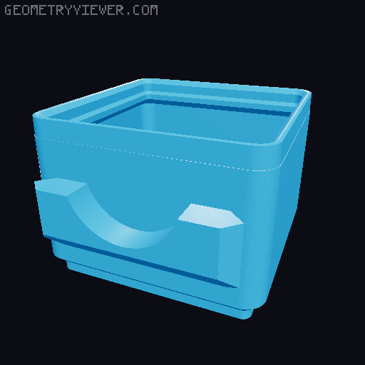 Parametric Gridfinity bins for GOEWS 3D model thumbnail