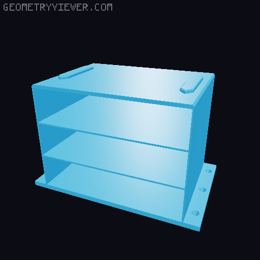 Heavy Duty Hanging Gridfinity Drawer System 3D model thumbnail