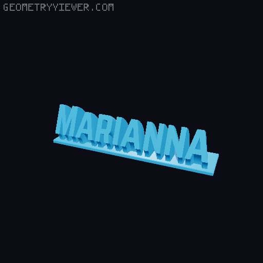 Sweeping Name Tag 3D model thumbnail