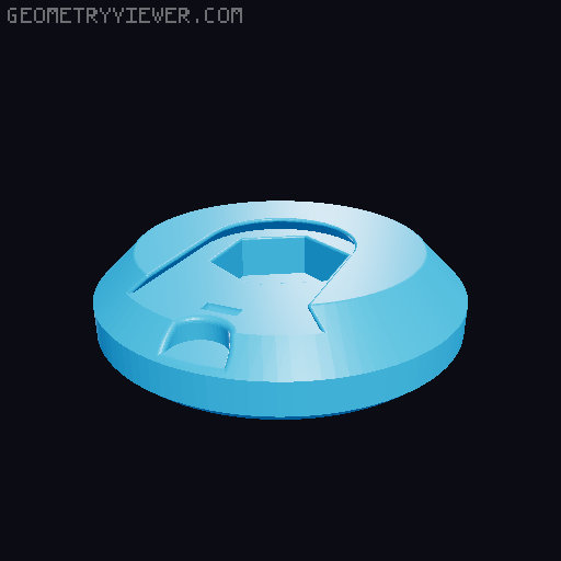 Foot Pad for 1/4" Bolt 3D model thumbnail
