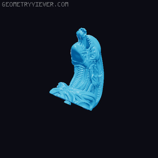 Xenomorph Hunting Trophy - Alien Wall Mount 3D model thumbnail