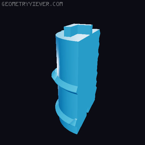Hexglyph remix for printing in parts 3D model thumbnail
