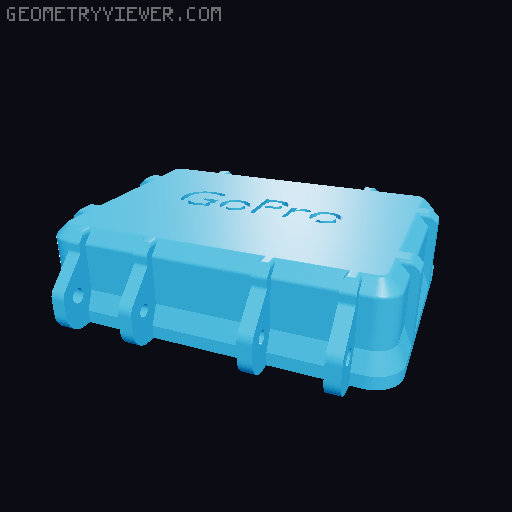 GoPro 9 Black - Rugged Box - 2 Battery - Lid 3D model thumbnail