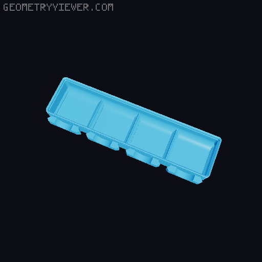 Parametric Gridfinity bins for GOEWS 3D model thumbnail