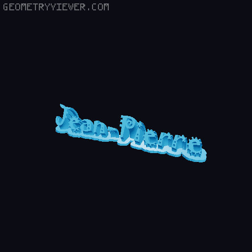 Sweeping crazy name tag 3D model thumbnail