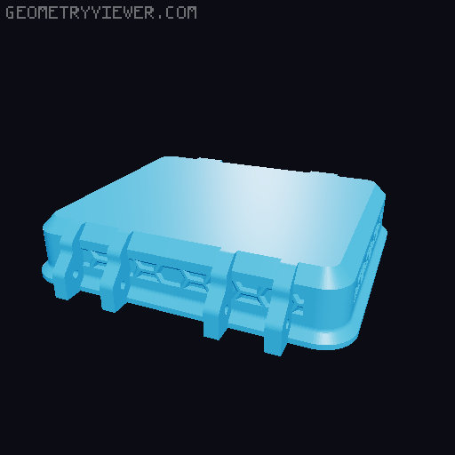 Rugged Hex Box: Weatherprove 3D model thumbnail