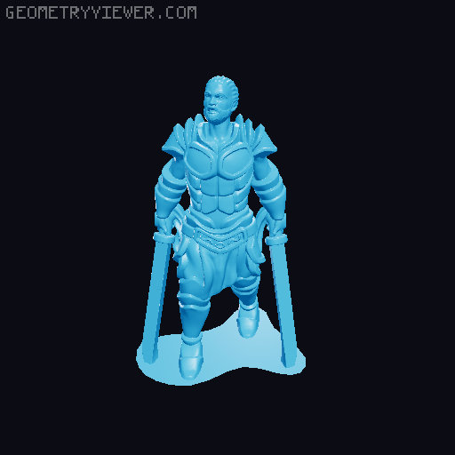 Fighter - Male - No supports needed 3D model thumbnail