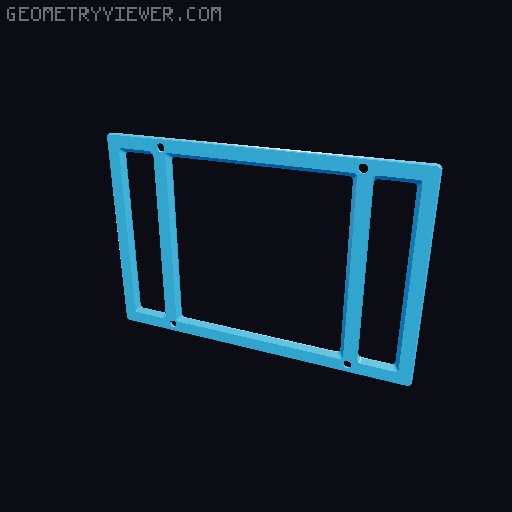 Floating Photo Mounting System (French Cleat) 3D model thumbnail