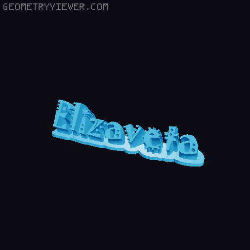 Sweeping crazy name tag 3D model thumbnail